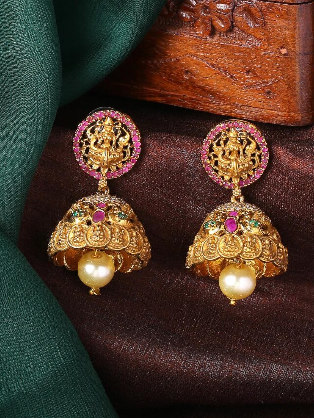Shop Modish Arch Gold Earrings | Gold Earrings Designs for Women at GRT  Jewels